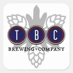 Logo TBC Brewing Company BC Quadratischer Aufkleber