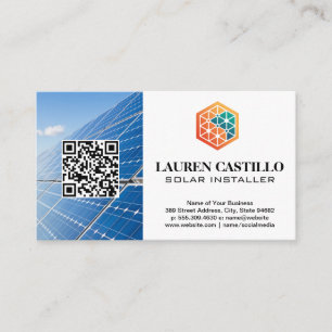 Logo "Tech Energy" Solarmodule QR Visitenkarte