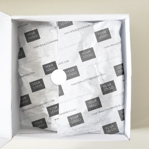 Logo Template Business Company Verpackung Weiß Seidenpapier