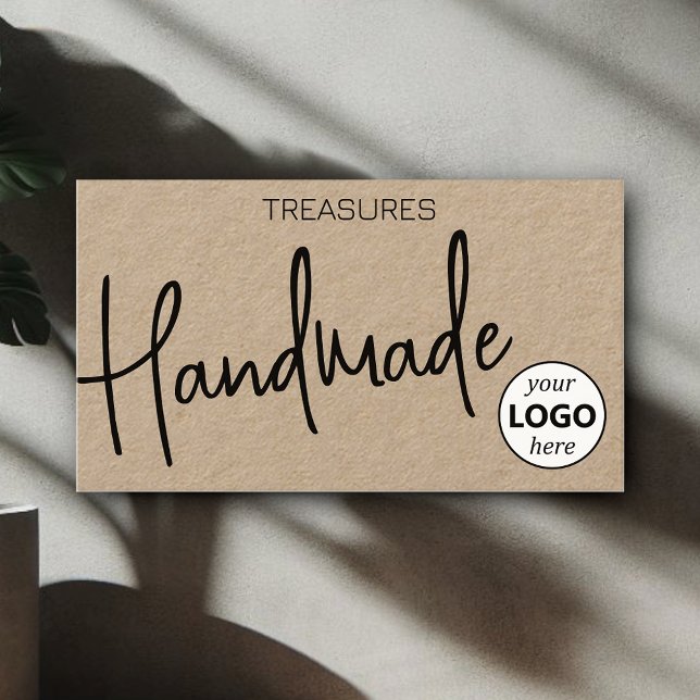 Logo Template Handmade Crafts Einfache saubere Kra Visitenkarte (Von Creator hochgeladen)