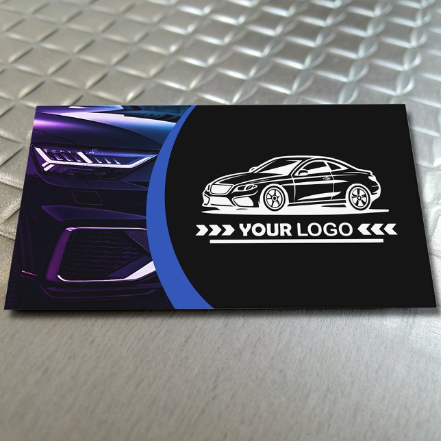 Logo Template Lila Car Service Auto Detailinformat Visitenkarte (Von Creator hochgeladen)