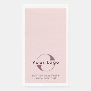 Logo + Text auf der Markenbezeichnung "Blush pink  Serviette