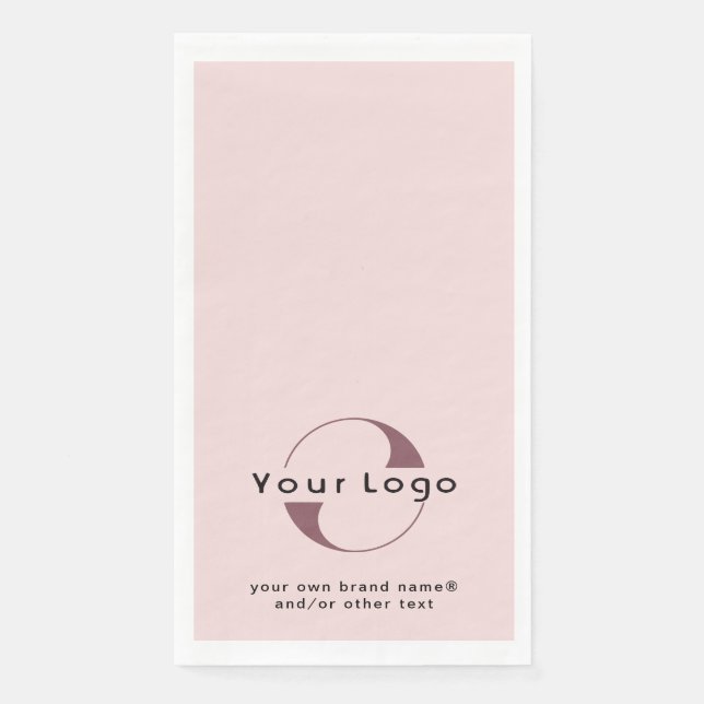 Logo + Text auf der Markenbezeichnung "Blush pink  Serviette (Vorderseite)