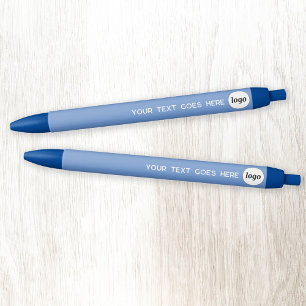 Logo Text Blue Business Branding Werbung Kugelschreiber