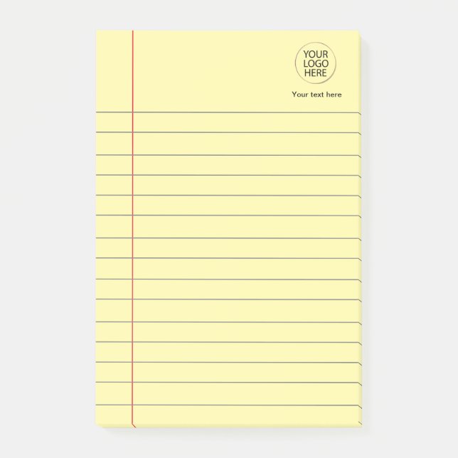 Logo Text Business Linde Schulbuch Post-it Klebezettel (Vorderseite)