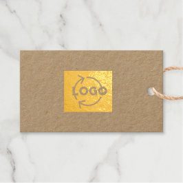Logo-Text-Geschenk-Tag-Umschließungen Premium Kraf Geschenkanhänger