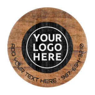 LOGO & TEXT   Maßgeschneidertes Business Glass Cut Schneidebrett