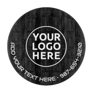 LOGO & TEXT   Maßgeschneidertes Business Glass Cut Schneidebrett