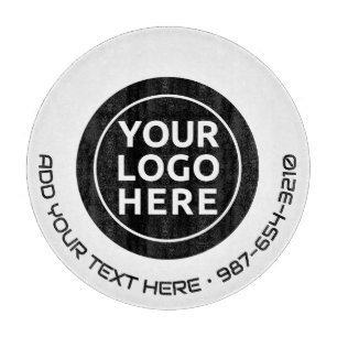 LOGO & TEXT   Maßgeschneidertes Business Glass Cut Schneidebrett