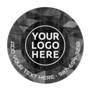 LOGO & TEXT   Maßgeschneidertes Business Glass Cut Schneidebrett