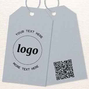 Logo Text QR Code Blauer Geschäftspreis oder Geschenkanhänger