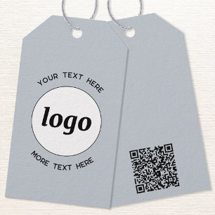 Logo Text QR Code Blauer Geschäftspreis oder Geschenkanhänger
