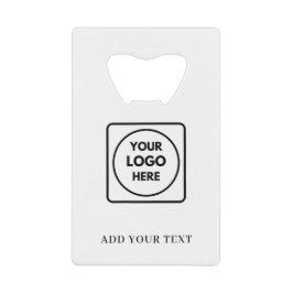 Logo Text QR Code Business Credit Card Design Geldbeutel Flaschenöffner