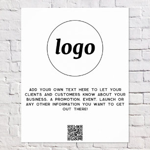 Logo Text QR Code Werbeunternehmen Poster