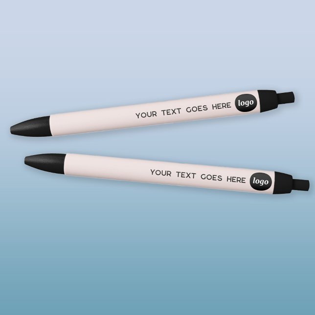 Logo-Text Rosa Werbung für Unternehmen Kugelschreiber (Logo and text custom business promotional ink pen)