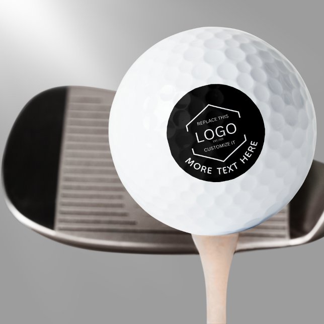 Logo Text Schwarzer Hintergrund Werbung Golfball (Von Creator hochgeladen)
