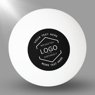 Logo Text Schwarzer Hintergrund Werbung Tischtennisball