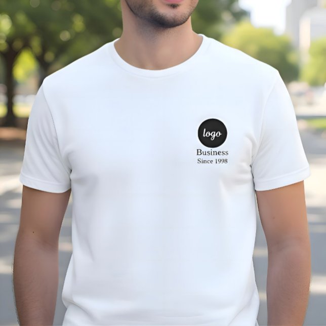 Logo Text Since Year Business Employees Customized T-Shirt (Von Creator hochgeladen)