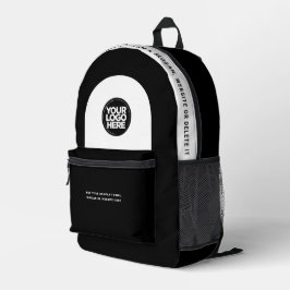 Logo, Text, Slogan, Website Bedruckter Rucksack