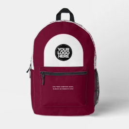 Logo, Text, Slogan, Website Bedruckter Rucksack