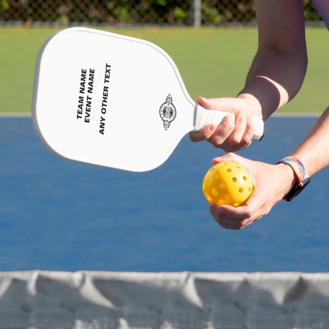 Logo/ Text Uoload Turnier-Event Pickleball Schläger (InSitu)