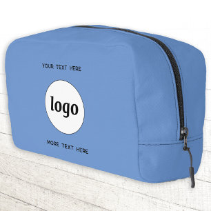 Logo-Text Werbeaktion Blauer Branding Waschbeutel