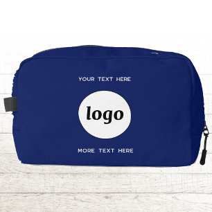 Logo-Text Werbeaktion Branding Navy Blue Waschbeutel
