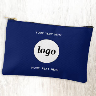 Logo-Text Werbeaktion Branding Navy Blue Zubehörtasche