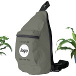 Logo-Text Werbeaktion Branding-Seite Grün Crossbody Bag<br><div class="desc">Fügen Sie Ihr eigenes Logo und Ihren eigenen Text zu diesem Design hinzu. Entfernen Sie den oberen oder unteren Text, wenn Sie es vorziehen. Geben Sie einen Namen, einen Firmenslogan, eine Telefonnummer oder eine Website-Adresse ein. Minimalistisch und beruflich. Ideal für ein Werbeprodukt für Ihre Mitarbeiter, Mitarbeiter, Kunden und Kunden. Ideal...</div>