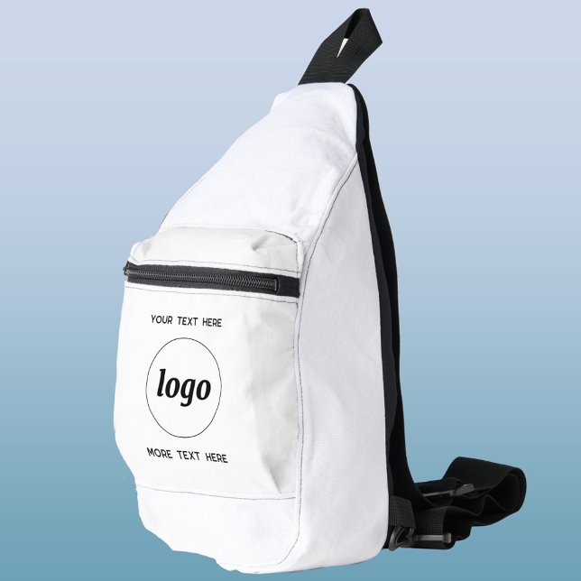 Logo-Text-Werbeaktion Crossbody Bag (Logo with custom text business branding promotional cross body sling bag)