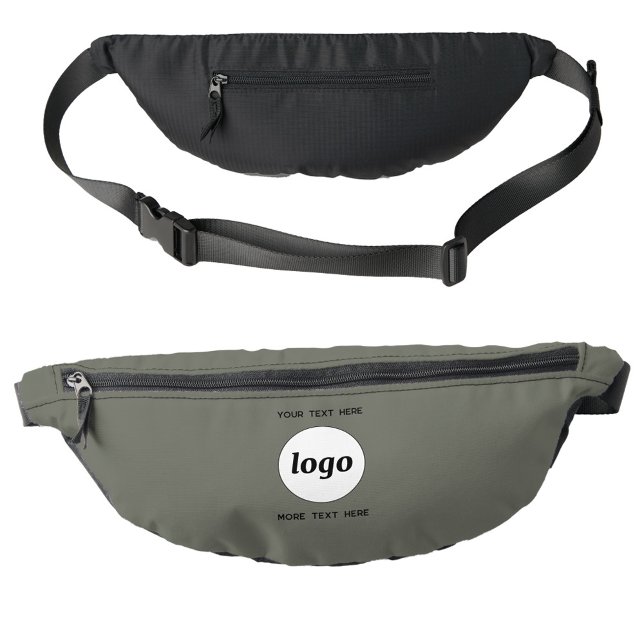 Logo-Text Werbeaktion für das Branding von Unterne Bauchtasche (Logo with custom text business branding promotional fanny pack bag)