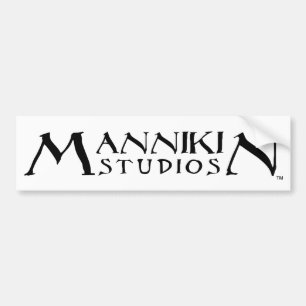 Logo-Textstoßdämpfer Mannikin Studios Autoaufkleber