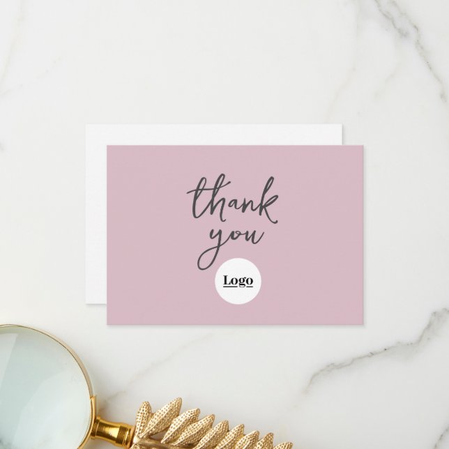 Logo-Thistle für Unternehmen Vielen Dank Dankeskarte (Vorderseite/Rückseite Beispiel)