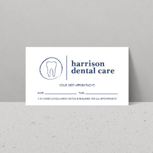 Logo "Tooth Sketch" Weiß/Blau Zahnarzternennung Visitenkarte
