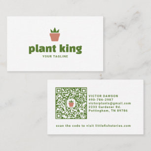 Logo Topfpflanze Pflanzenladen oder Gartenmarke Visitenkarte