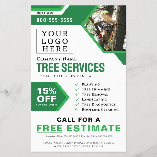 Logo Tree Service Business Flyer (Vorne)