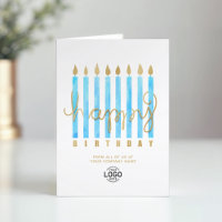 Logo Türkis Candles Business Happy Birthday hinzuf