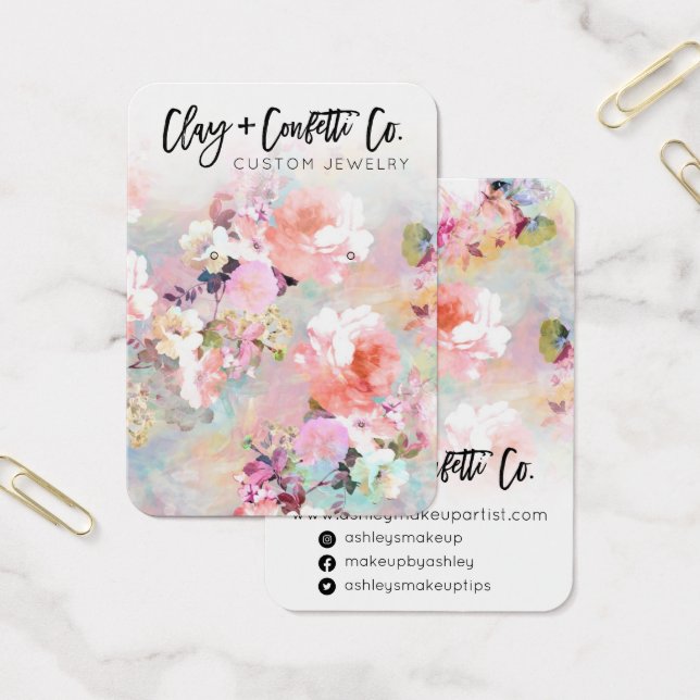 Logo-Typografie Blumenschmuck Ohrring-Anzeige (Büro)