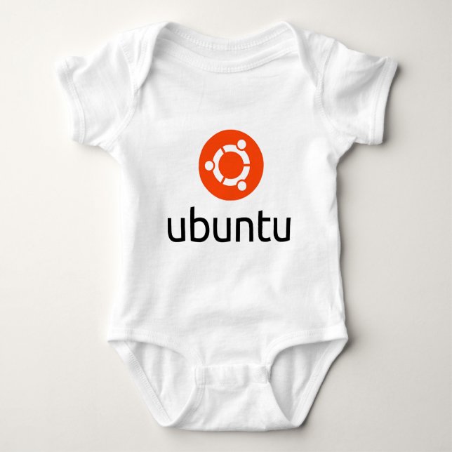 Logo Ubuntus Linux Baby Strampler (Vorderseite)