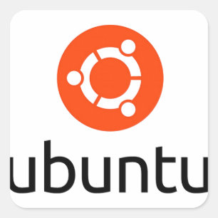 Logo Ubuntus Linux Quadratischer Aufkleber