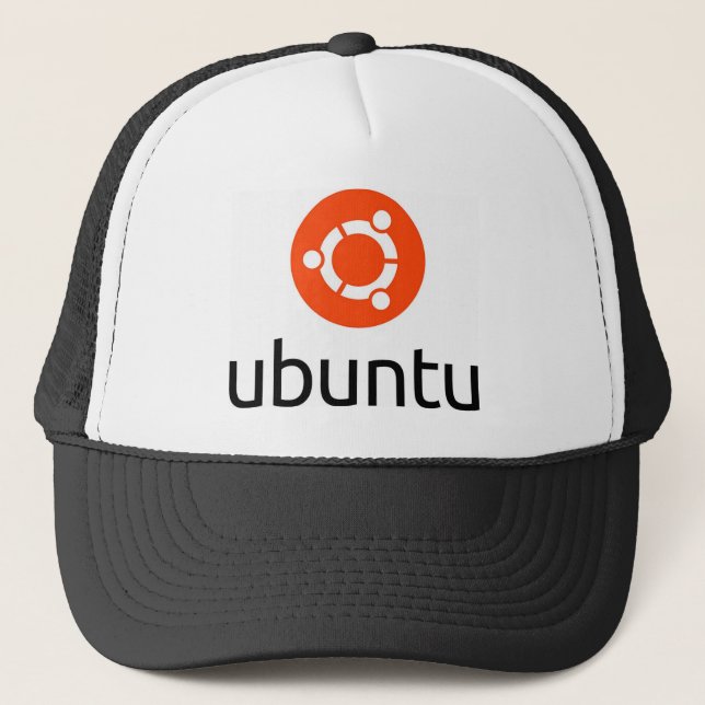 Logo Ubuntus Linux Truckerkappe (Vorderseite)