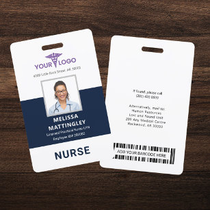 Logo und Foto-ID der modernen Gesundheitsfirma Ausweis