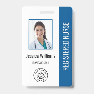 Logo und Foto-ID für personalisierte Krankenhausmi Ausweis