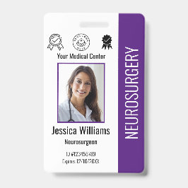 Logo und Foto-ID für personalisierte Krankenhausmi Ausweis