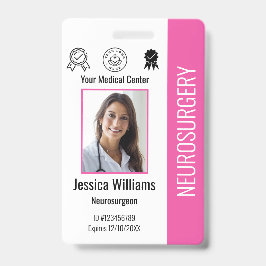 Logo und Foto-ID für personalisierte Krankenhausmi Ausweis