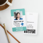 Logo und Foto-ID für personalisierte Krankenhausmi Ausweis<br><div class="desc">Personalisieren Sie diese Abzeichen mit einem Foto und Namen der Angestellten, zusammen mit mehreren benutzerdefinierten Textfeldern für Krankenhaus- oder Gesundheitseinrichtungen, Einheit oder Unterkunft, Titelabkürzung, Mitarbeiternummer oder Gültigkeitsdatum, zusammen mit dem Logo des medizinischen Zentrums. Der Titel oder die Rolle erscheint unten in fett weißer Schrift, um leicht zu erkennen. Anpassen mit...</div>