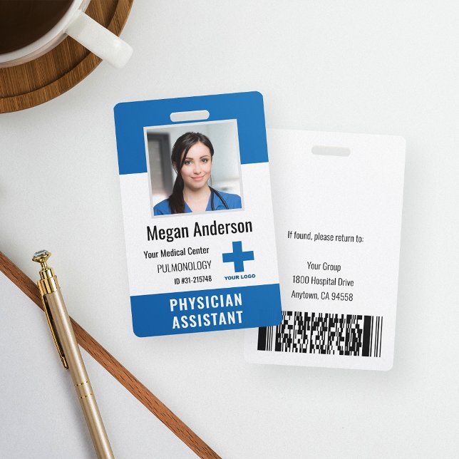 Logo und Foto-ID für personalisierte Krankenhausmi Ausweis (Von Creator hochgeladen)