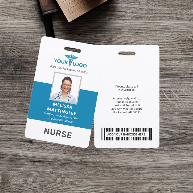 Logo und Foto-ID für personalisierte Krankenhausmi Ausweis (Medical Assistant Employee Photo ID Badge)