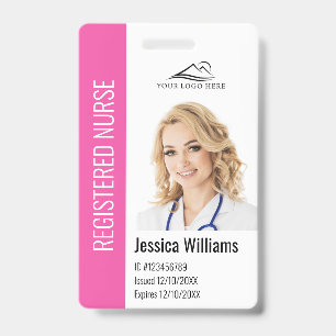 Logo und Foto-ID für personalisierte Krankenhausmi Ausweis