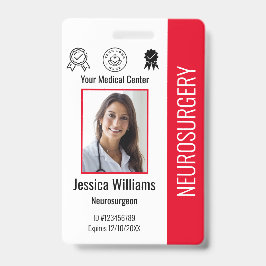 Logo und Foto-ID für personalisierte Krankenhausmi Ausweis